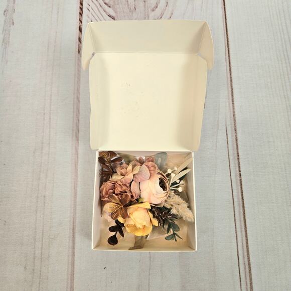 NIB Faux Flower Wrist Corsage Dusty Rose Blush Pink - Picture 6 of 7